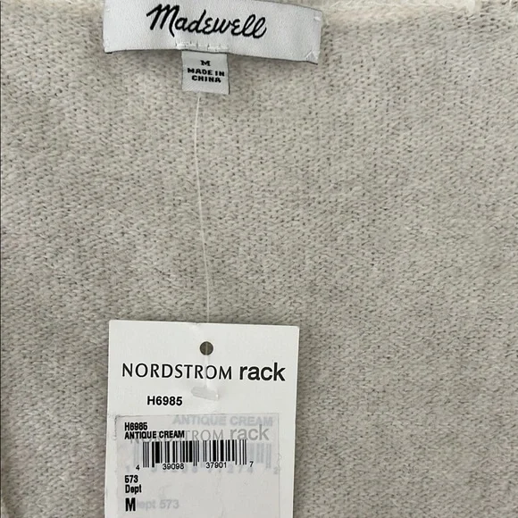 Madewell Women's Cream Wrap Sweater - Picture 2 of 2